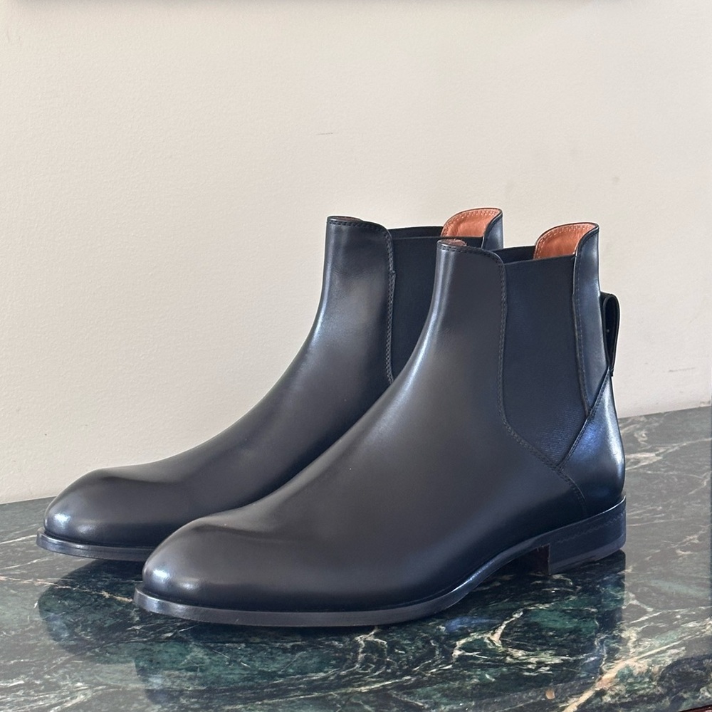 Zegna Torino panelled leather Chelsea boots Sz 9 US